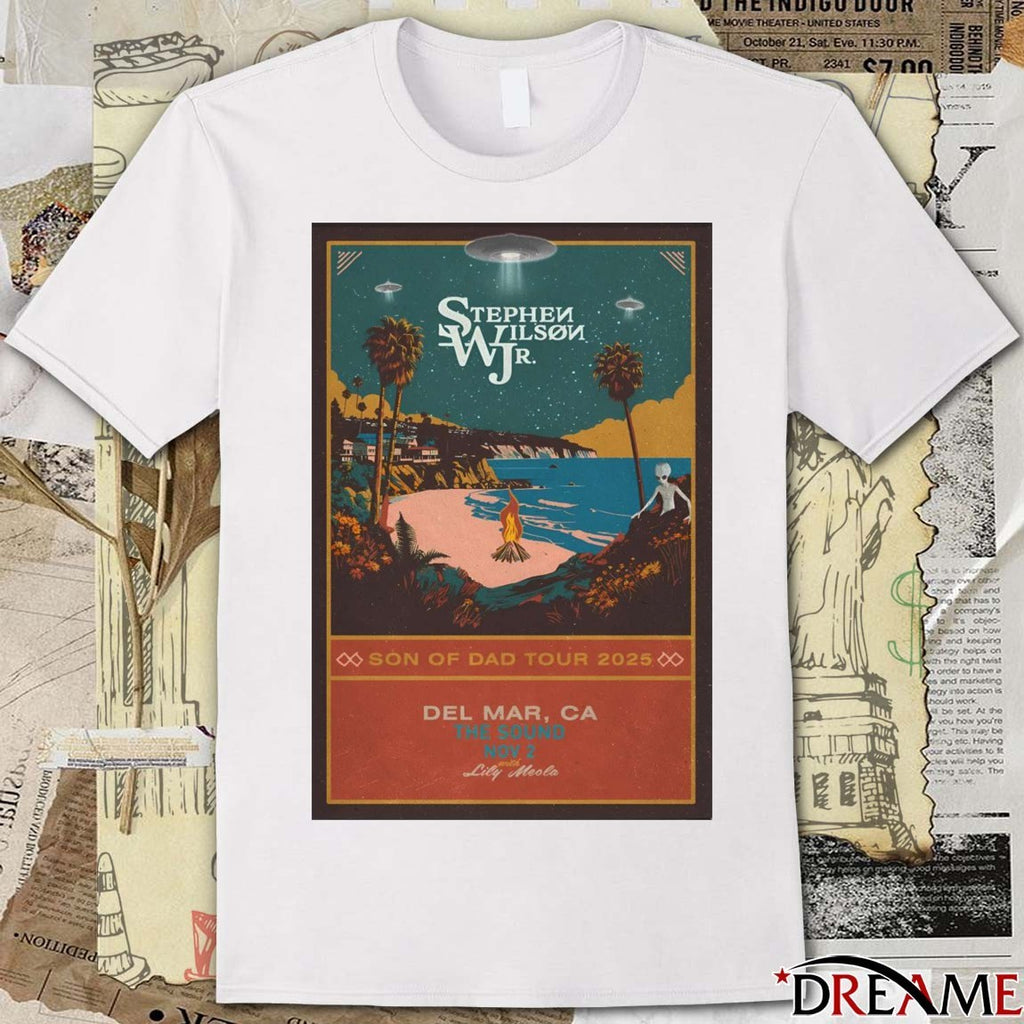 Poster Stephen Wilson JR. Son Of Dad Tour November 2 2025 Del Mar CA The Sound t-shirt