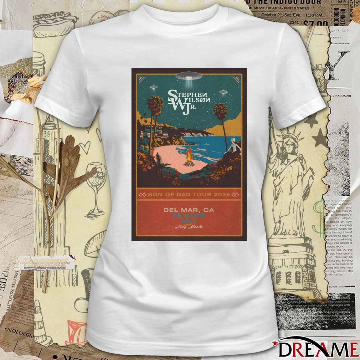 Poster Stephen Wilson JR. Son Of Dad Tour November 2 2025 Del Mar CA The Sound t-shirt