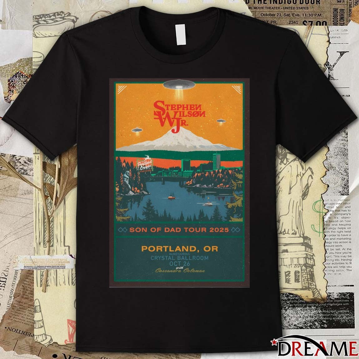 Poster Stephen Wilson Jr. October 26 2025 Crystal Ballroom in Portland OR t-shirt