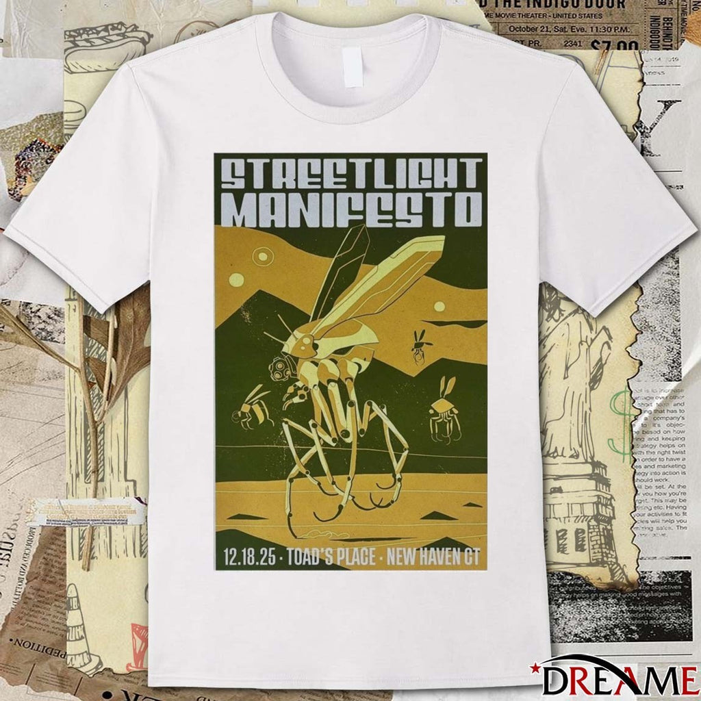 Poster Streetlight Manifesto December 18 2025 Toad’s Place New Haven CT t-shirt