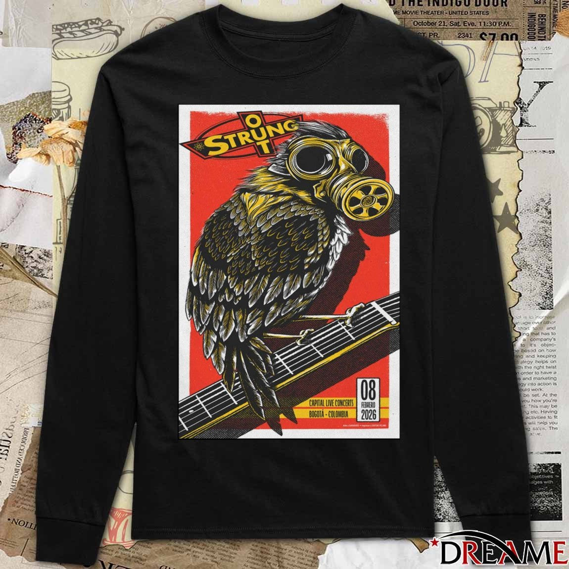 Poster Strung Out Bogotá, Colombia February 8 2026 t-shirt
