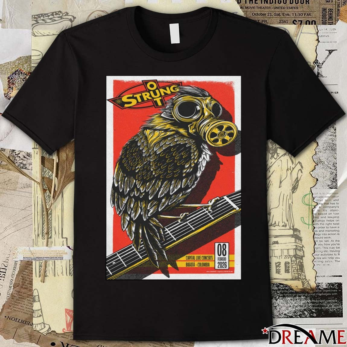 Poster Strung Out Bogotá, Colombia February 8 2026 t-shirt