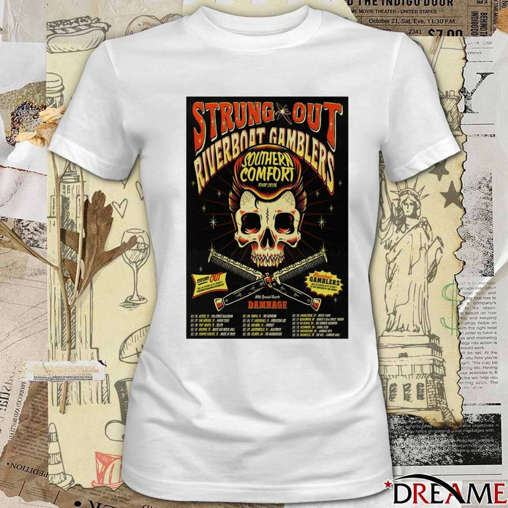 Poster Strung Out Southern Comfort Tour February – March 2026 t-shirt