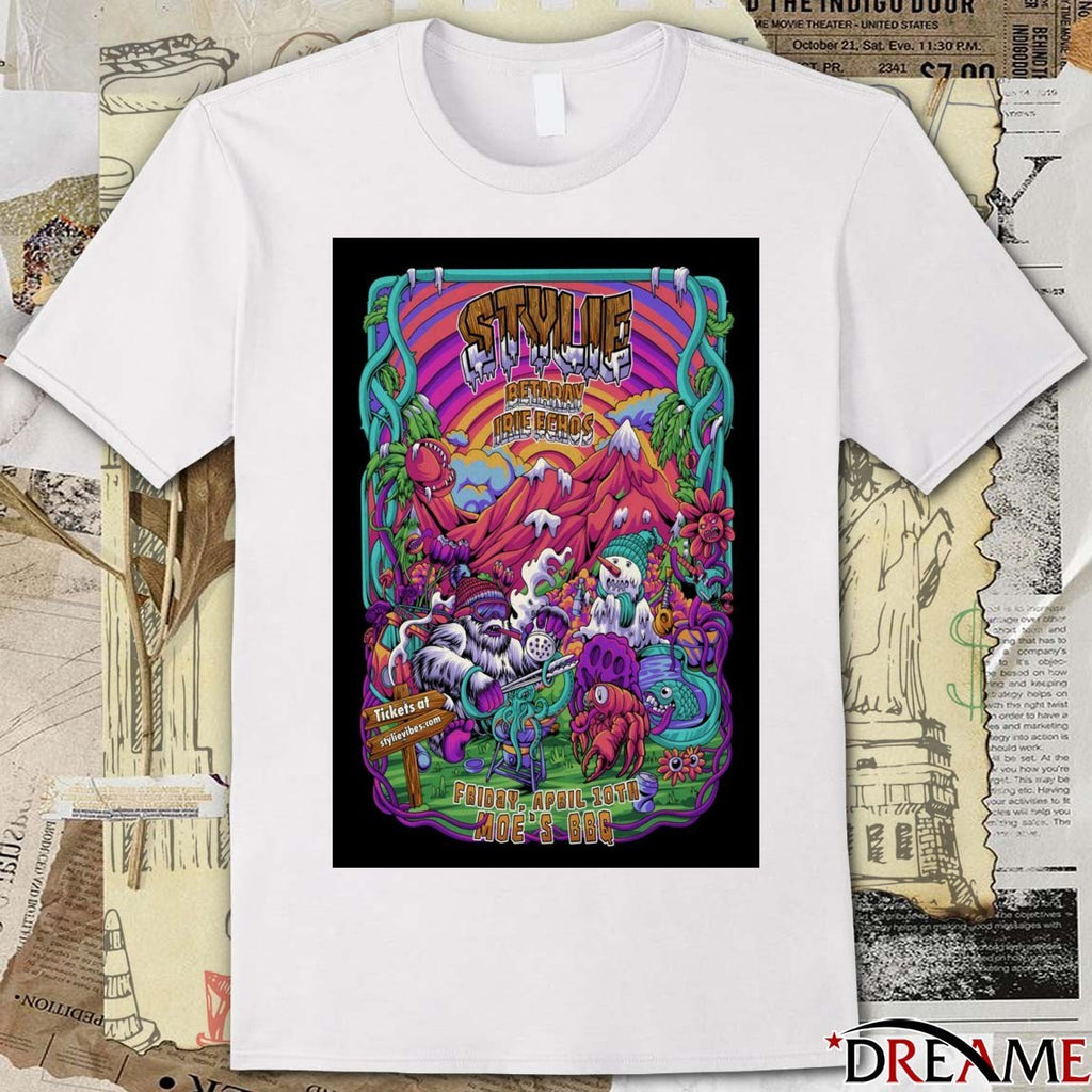 Poster Stylie April 10 2026 In Englewood CO Moe’s BBQ t-shirt