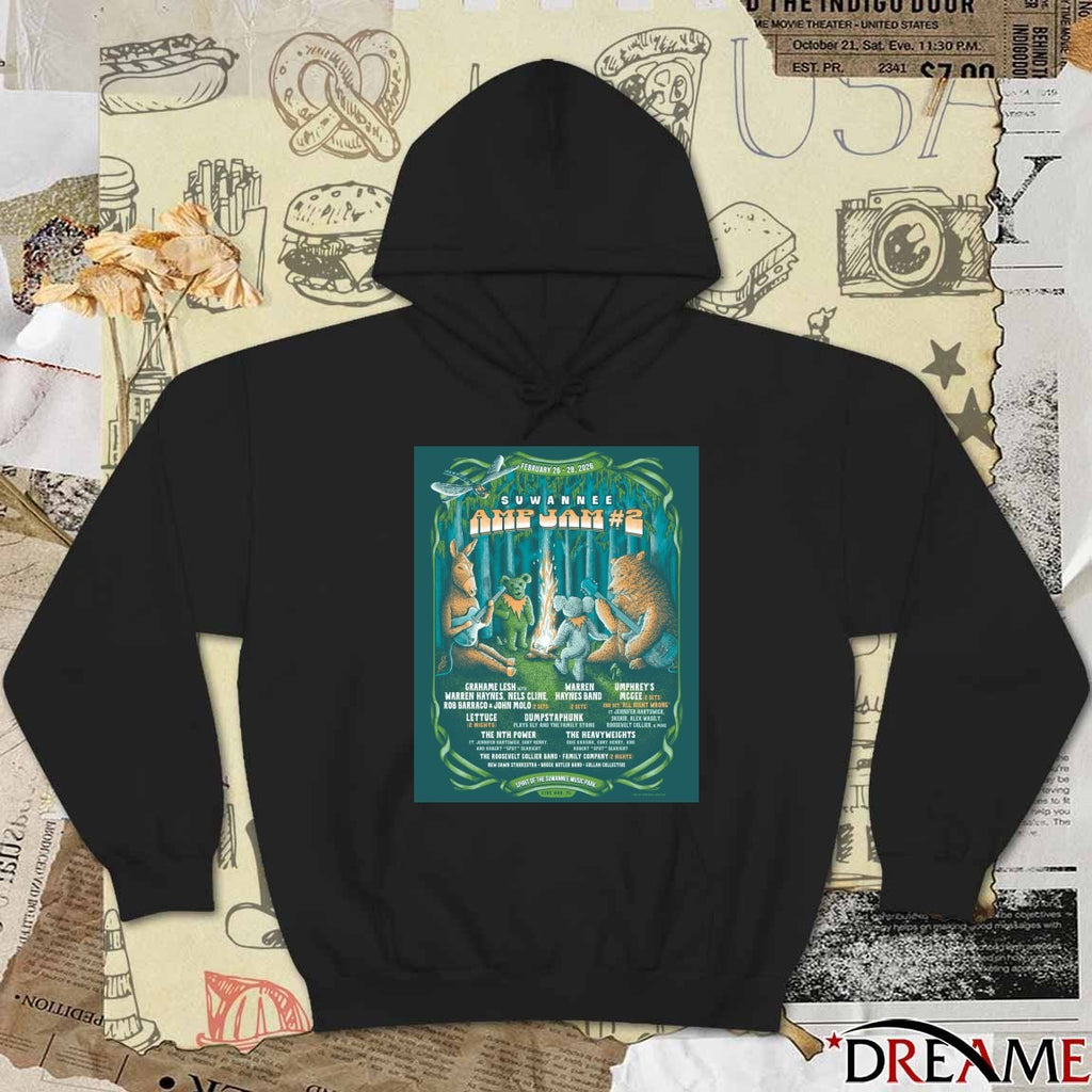 Poster Suwannee Amp Jam Spirit Of The Suwannee Music Park February 26-28 2026 t-shirt