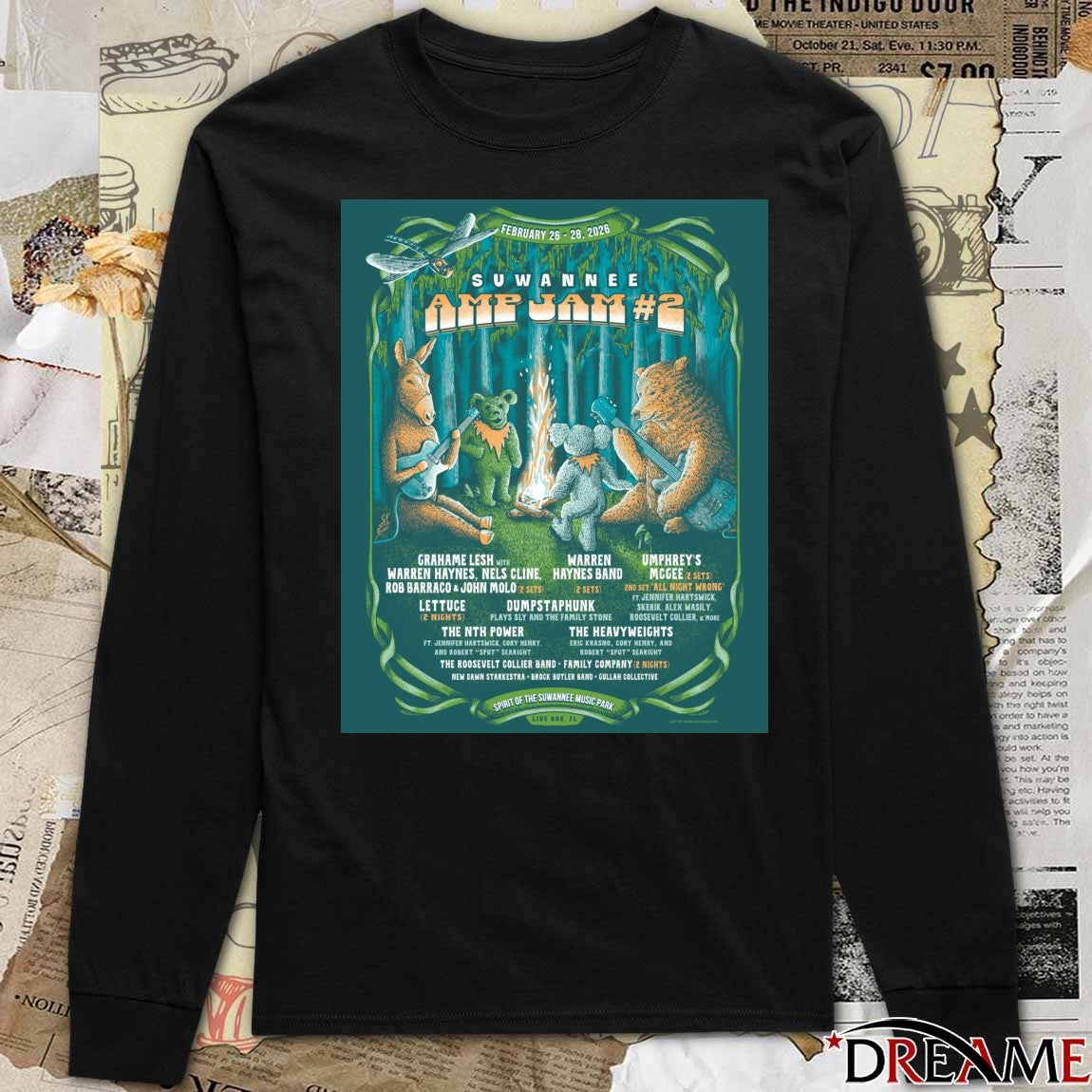 Poster Suwannee Amp Jam Spirit Of The Suwannee Music Park February 26-28 2026 t-shirt