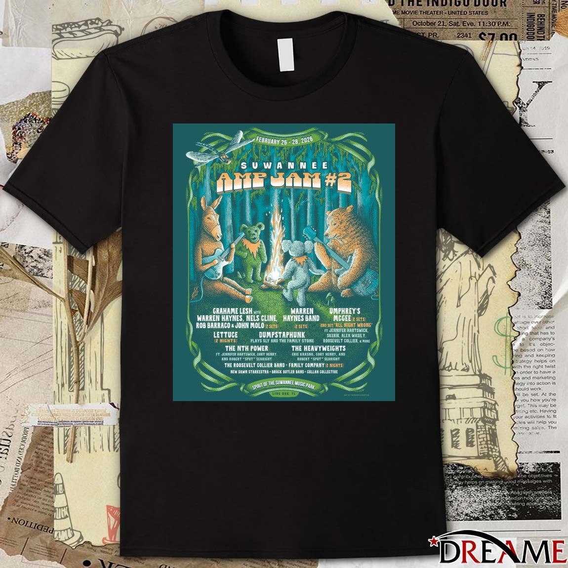 Poster Suwannee Amp Jam Spirit Of The Suwannee Music Park February 26-28 2026 t-shirt
