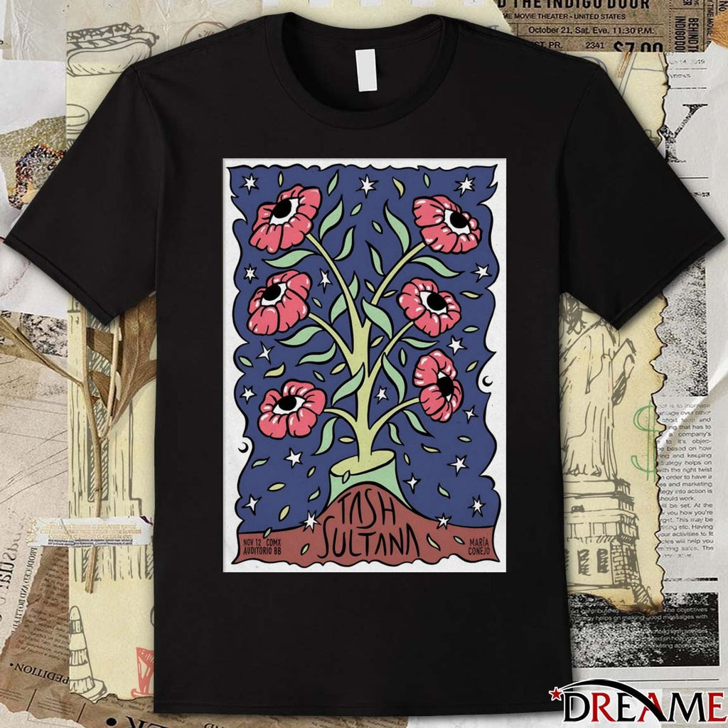 Poster Tash Sultana November 12 2025 Auditorio BB CDMX t-shirt