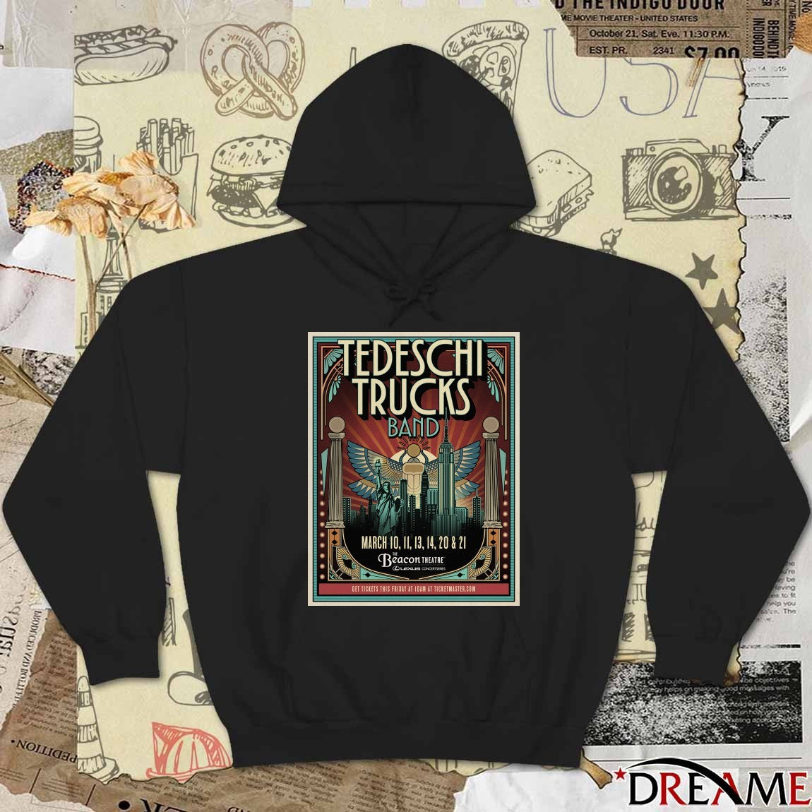 Poster Tedeschi Trucks Band Beacon Theatre in New York March 10, 11, 13, 14, 20, and 21 2026 t-shirt