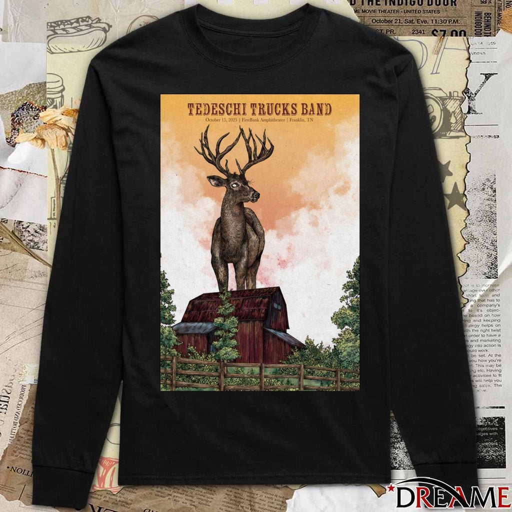 Poster Tedeschi Trucks Band October 15 2025 FirstBank Amphitheater in Franklin TN t-shirt