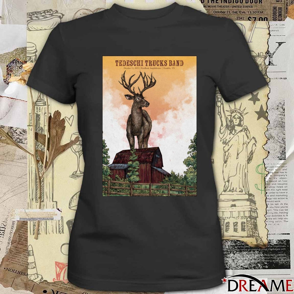 Poster Tedeschi Trucks Band October 15 2025 FirstBank Amphitheater in Franklin TN t-shirt