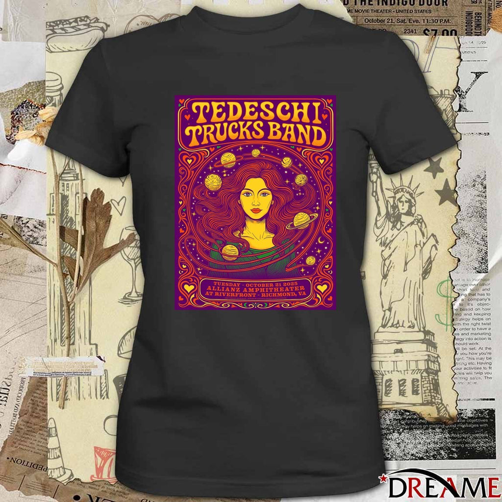 Poster Tedeschi Trucks Band October 21 2025 Allianz Amphitheater At Riverfront In Richmond, VA t-shirt