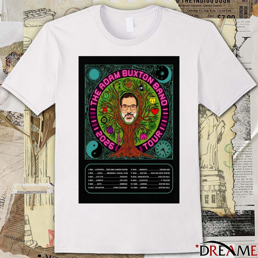 Poster The Adam Buxton Band 2026 Spring Tour May 1 – June 24 t-shirt