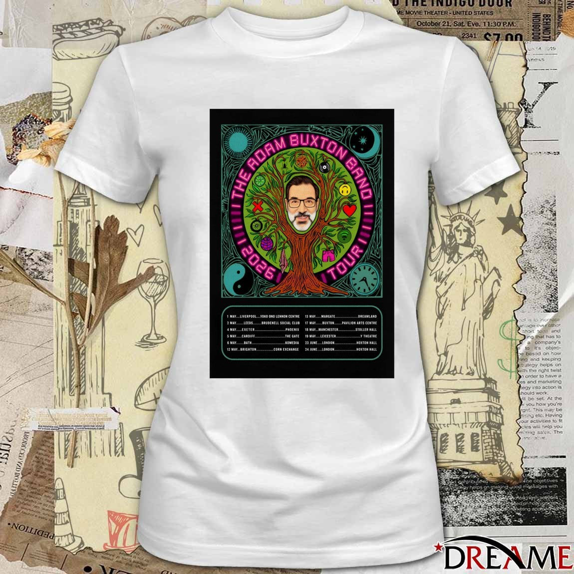 Poster The Adam Buxton Band 2026 Spring Tour May 1 – June 24 t-shirt