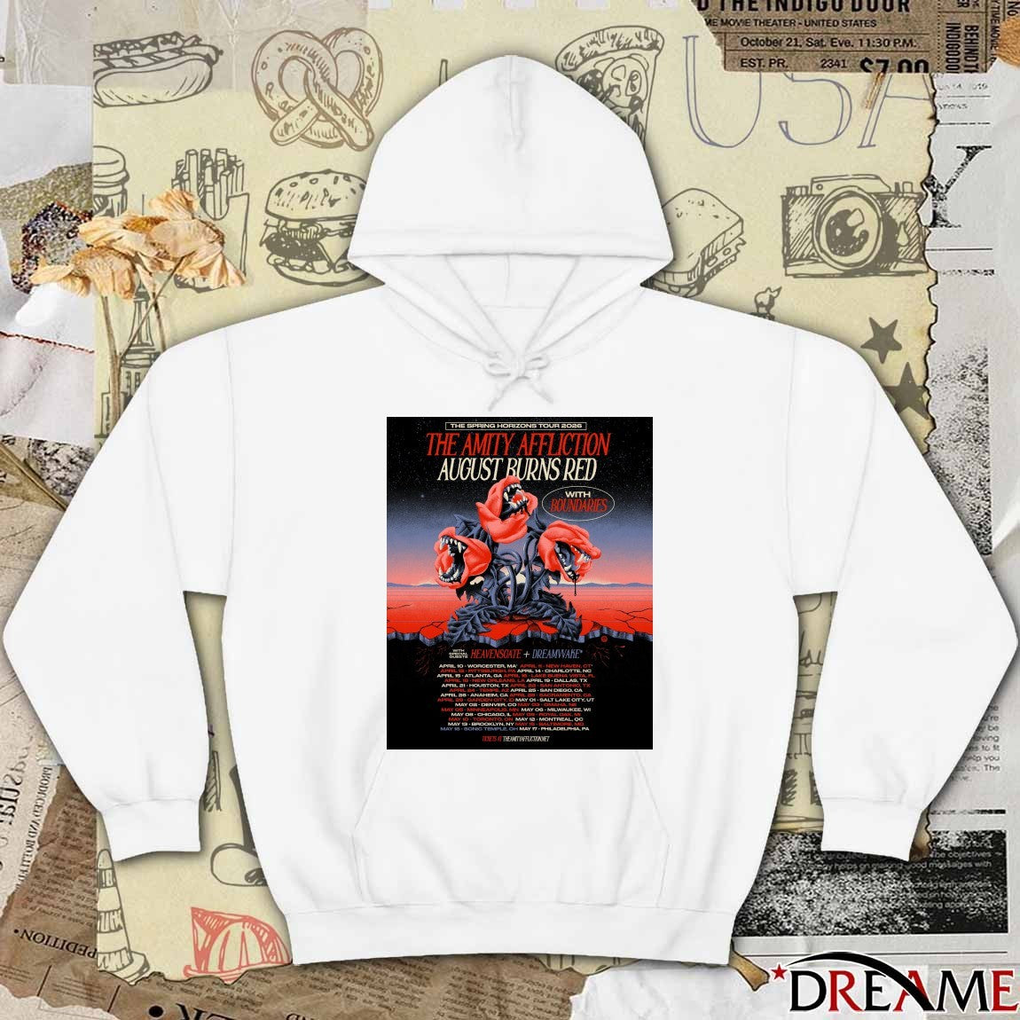 Poster The Amity Affliction And August Burns Red The Spring Horizons 2026 Tour t-shirt