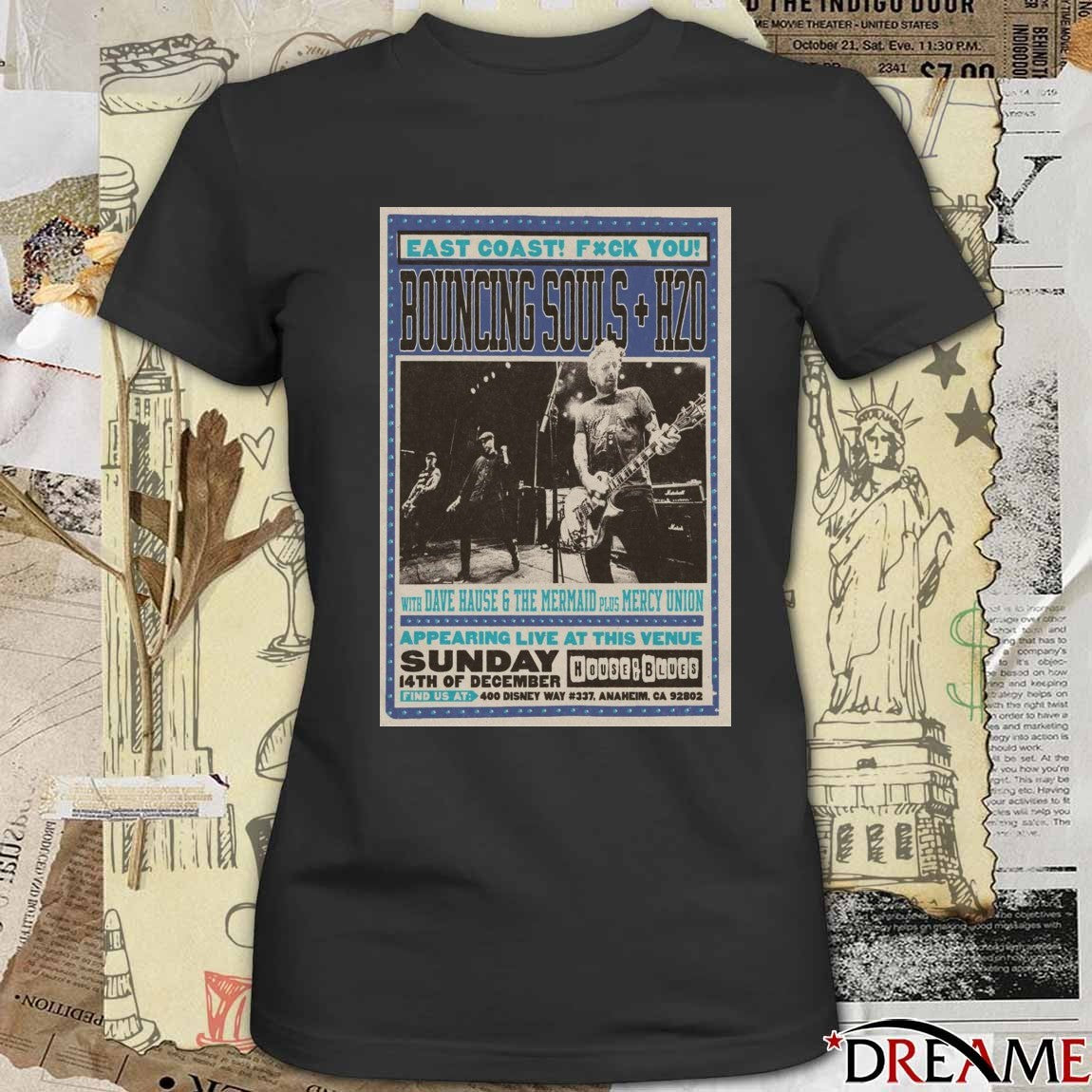 Poster The Bouncing Souls December 14 2025 House Of Blues Anaheim CA t-shirt