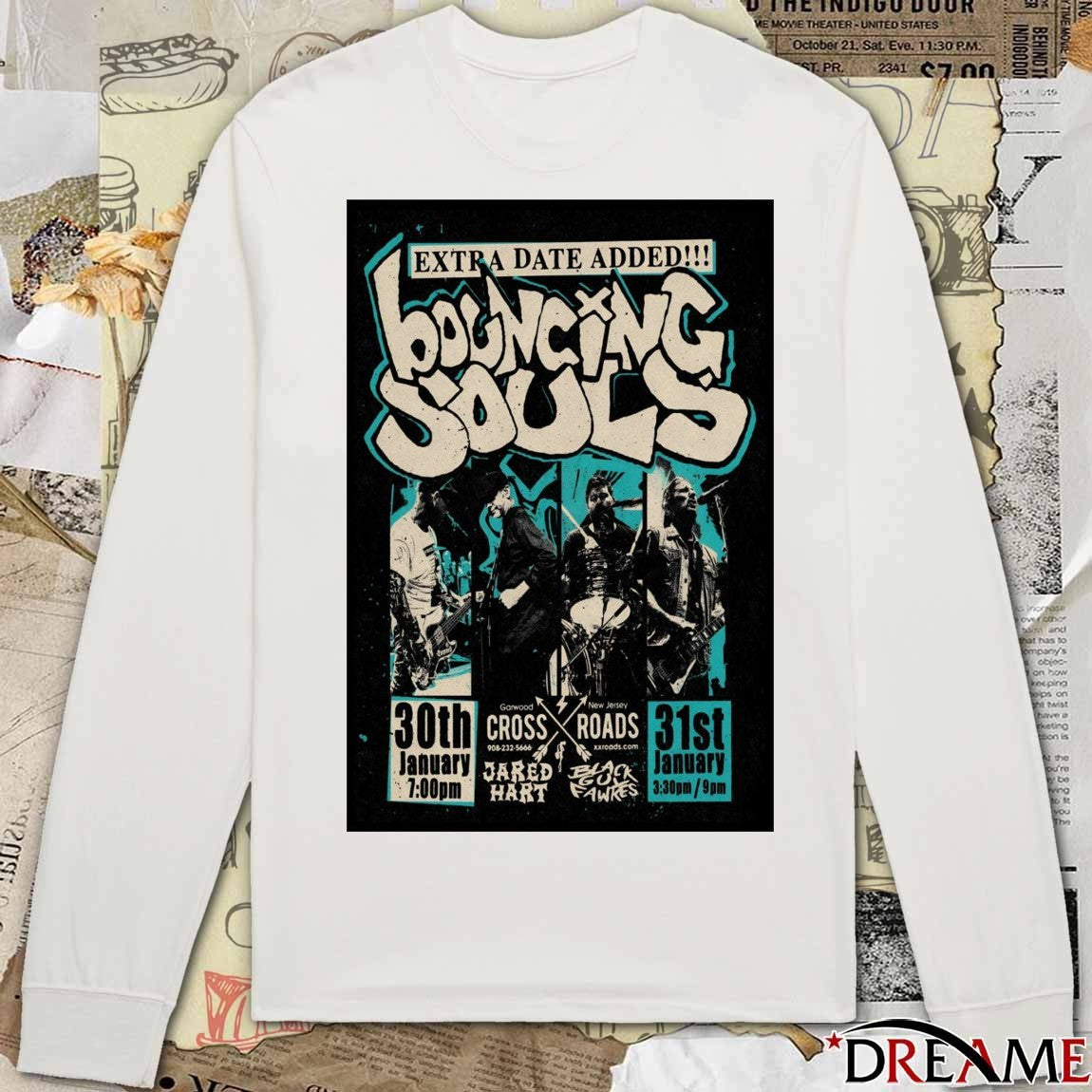 Poster The Bouncing Souls January 30-31 2026 Garwood NJ t-shirt