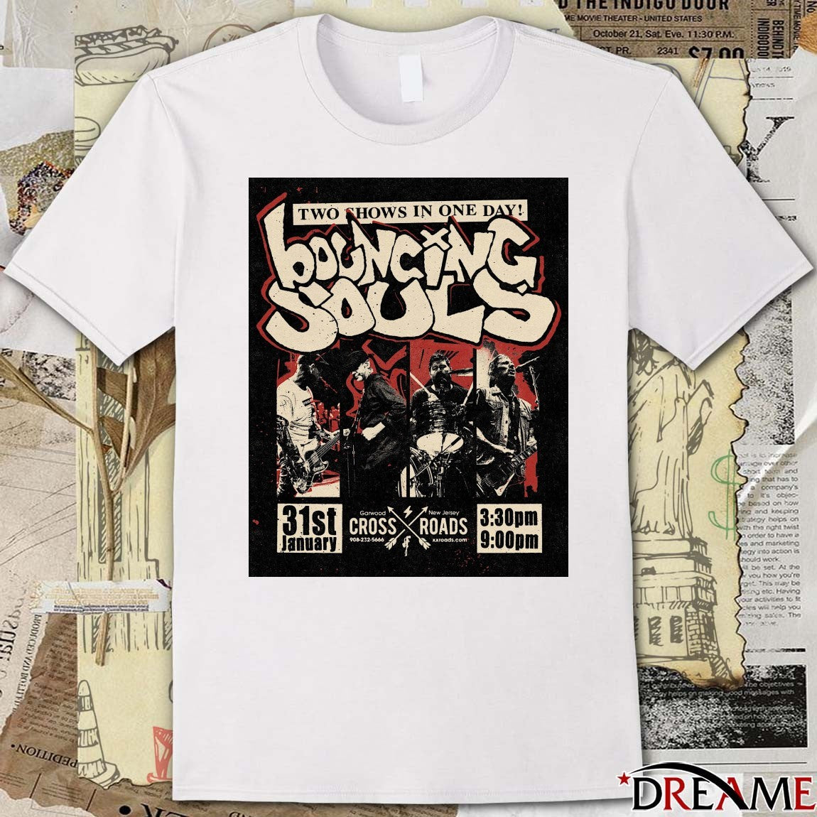Poster The Bouncing Souls January 31 2026 In Garwood NJ t-shirt