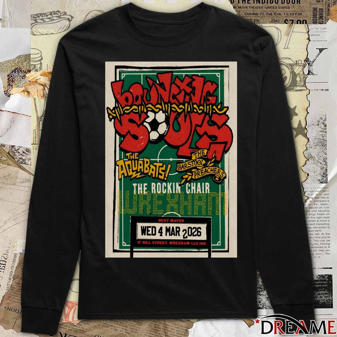 Poster The Bouncing Souls Wrexham UK March 4 2026 The Rockin Chair t-shirt