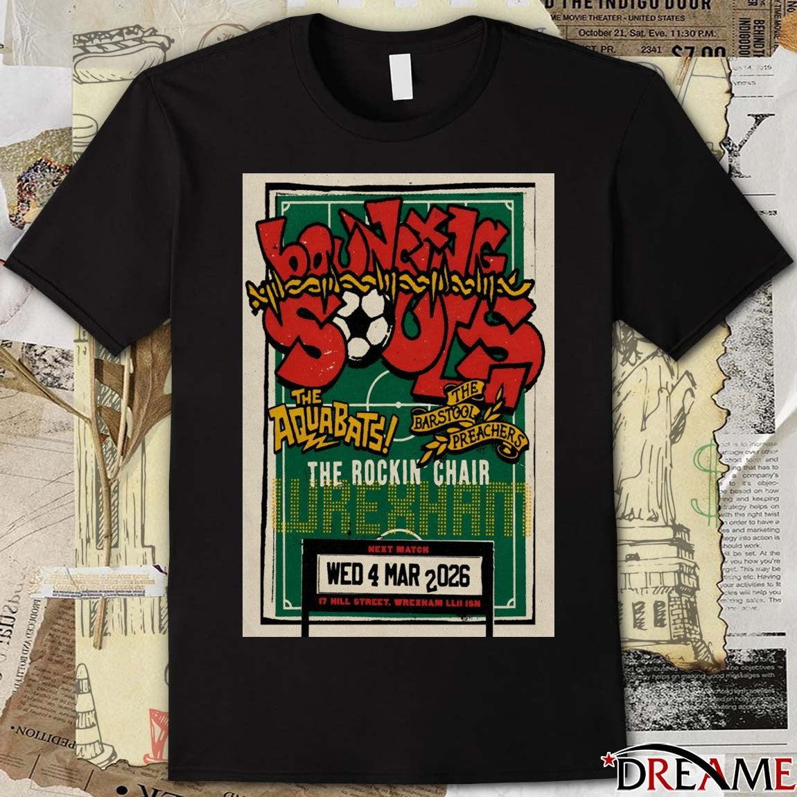 Poster The Bouncing Souls Wrexham UK March 4 2026 The Rockin Chair t-shirt