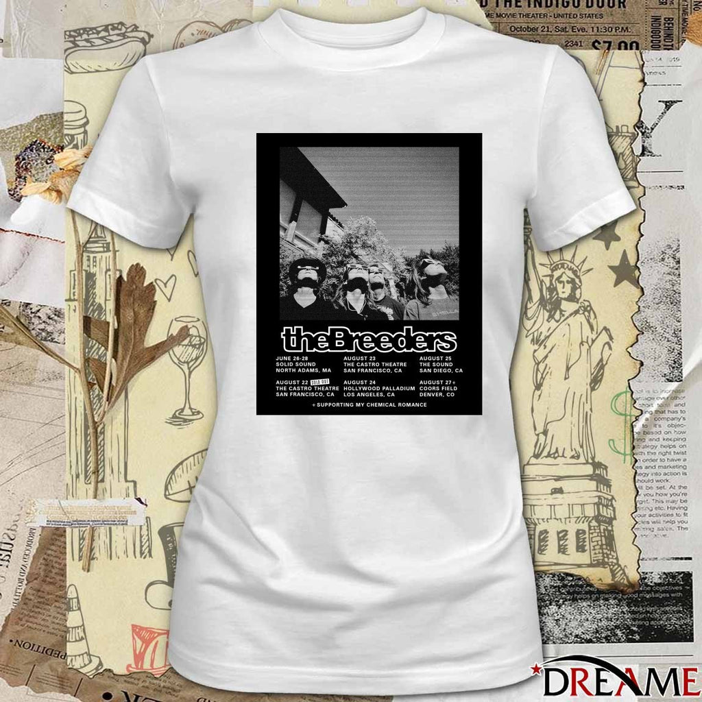 Poster The Breeders August 2026 Shows Los Angeles and San Diego dates t-shirt