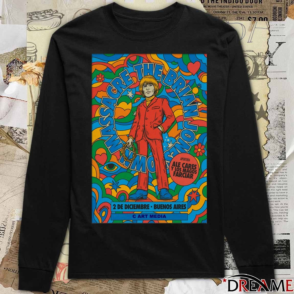 Poster The Brian Jonestown Massacre C Art Media On December 2 2025 in Buenos Aires Argentina t-shirt