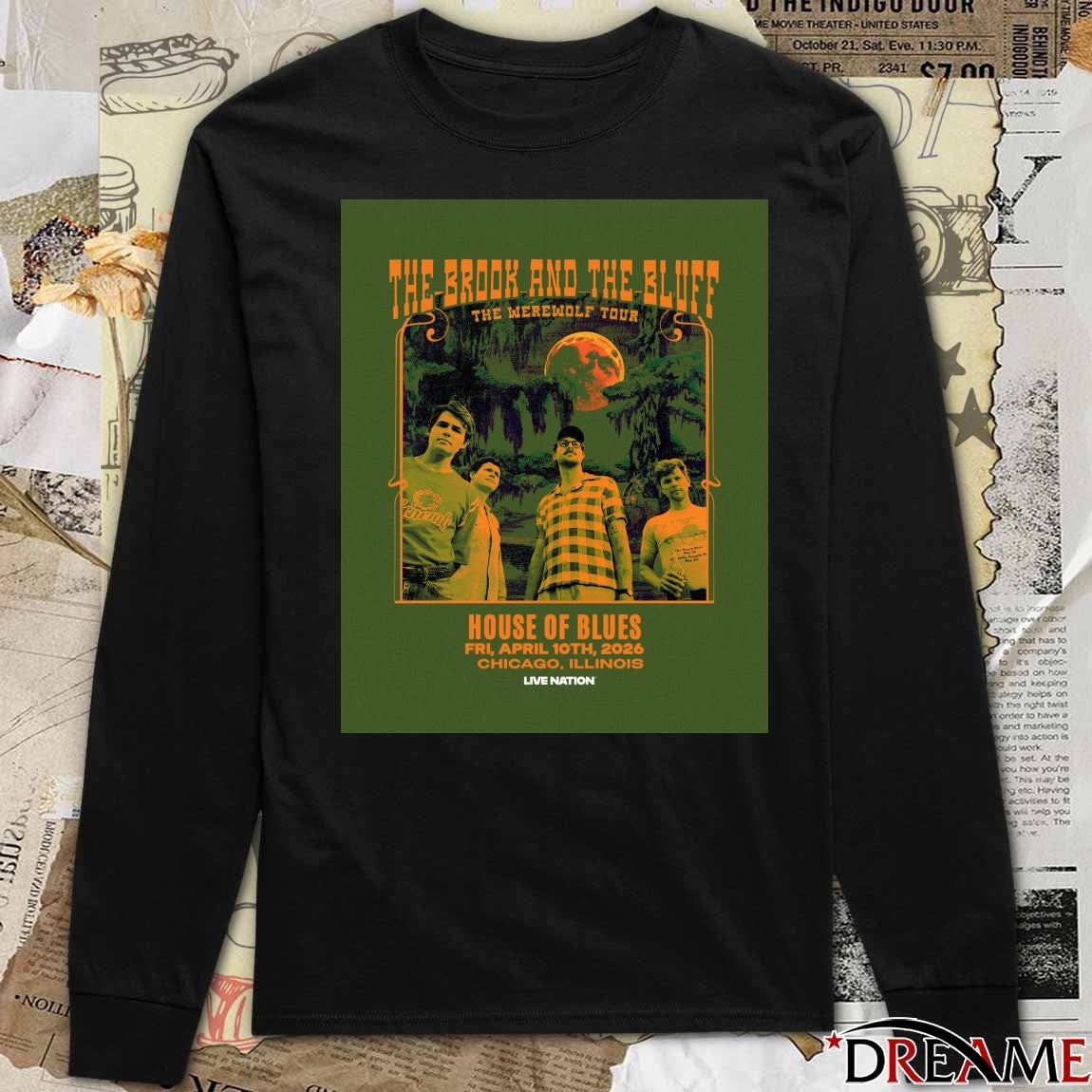 Poster The Brook And The Bluff House Of Blues April 25 2026 San Francisco Tour Chicago IL t-shirt