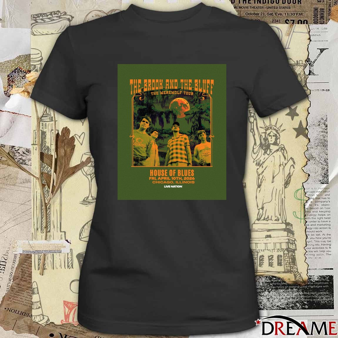 Poster The Brook And The Bluff House Of Blues April 25 2026 San Francisco Tour Chicago IL t-shirt