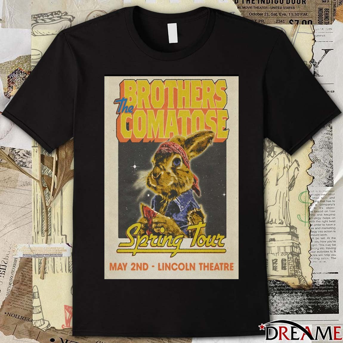 Poster The Brothers Comatose May 2 2026 Lincoln Theatre In Raleigh NC t-shirt