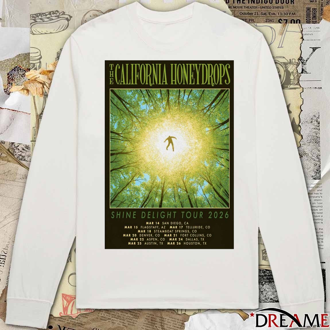 Poster The California Honeydrops Shine Delight March 14 – 25 2026 Shows t-shirt