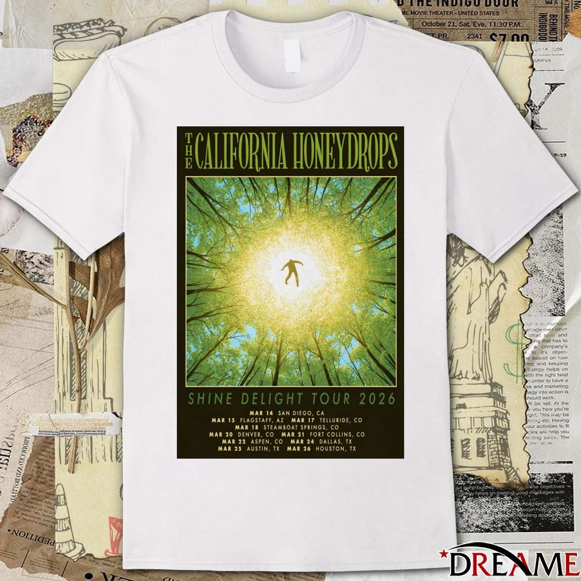 Poster The California Honeydrops Shine Delight March 14 – 25 2026 Shows t-shirt