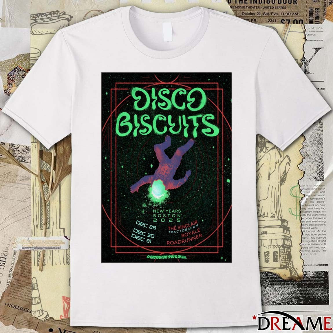 Poster The Disco Biscuits Boston 2025 NYE On December 29-31 2025 t-shirt