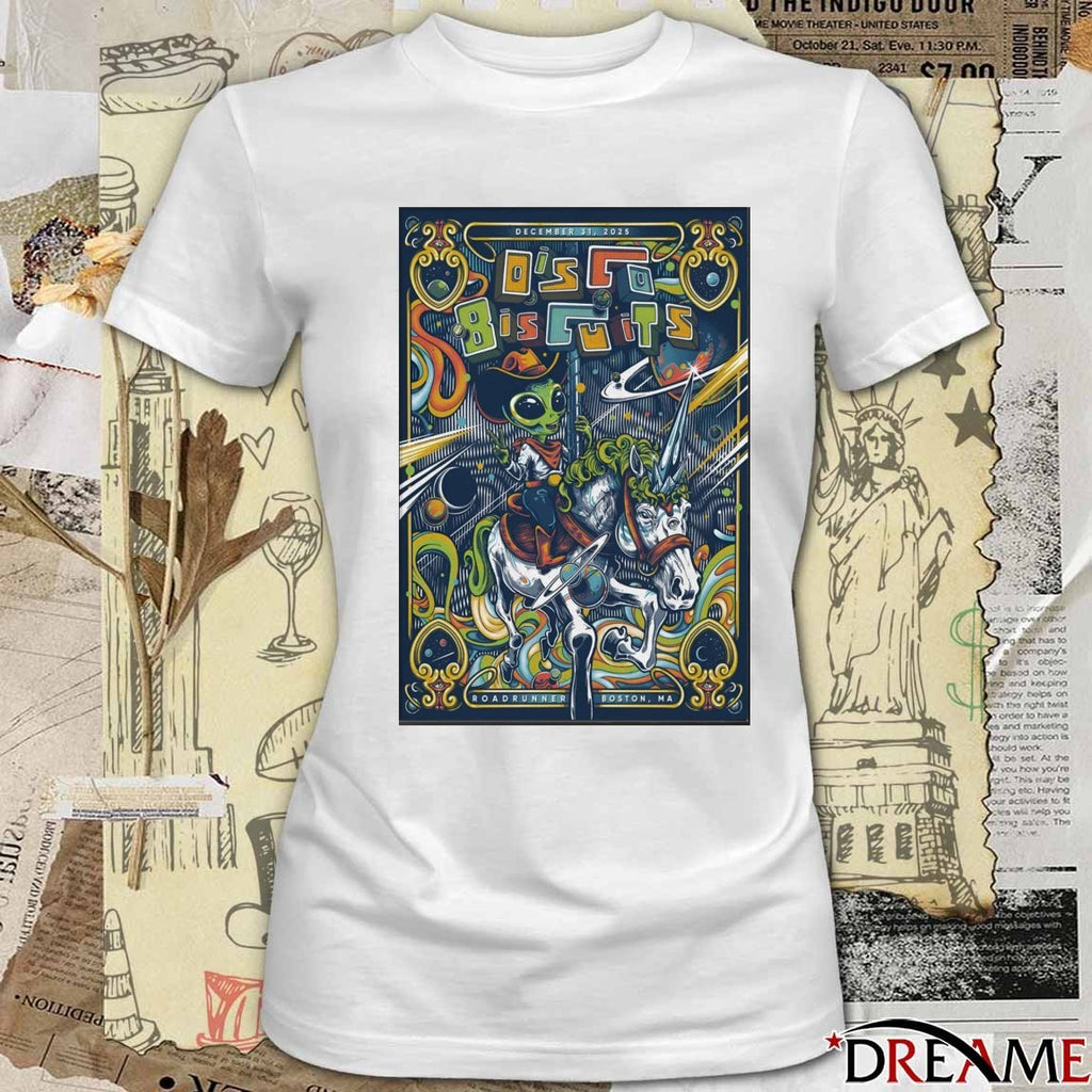 Poster The Disco Biscuits Boston NYE December 31 2025 Roadrunner Boston MA t-shirt