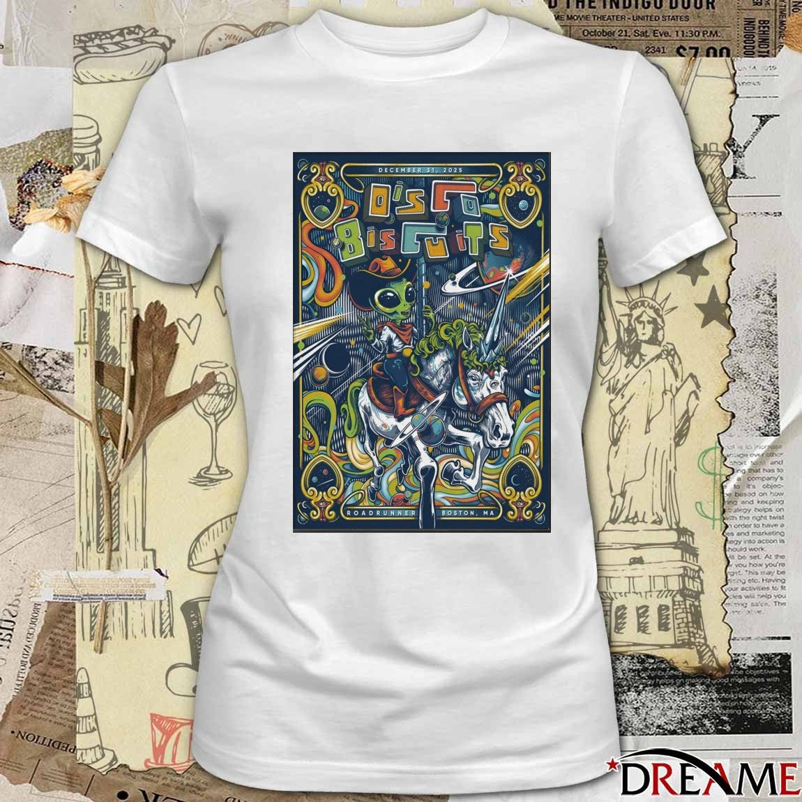 Poster The Disco Biscuits Boston NYE December 31 2025 Roadrunner Boston MA t-shirt