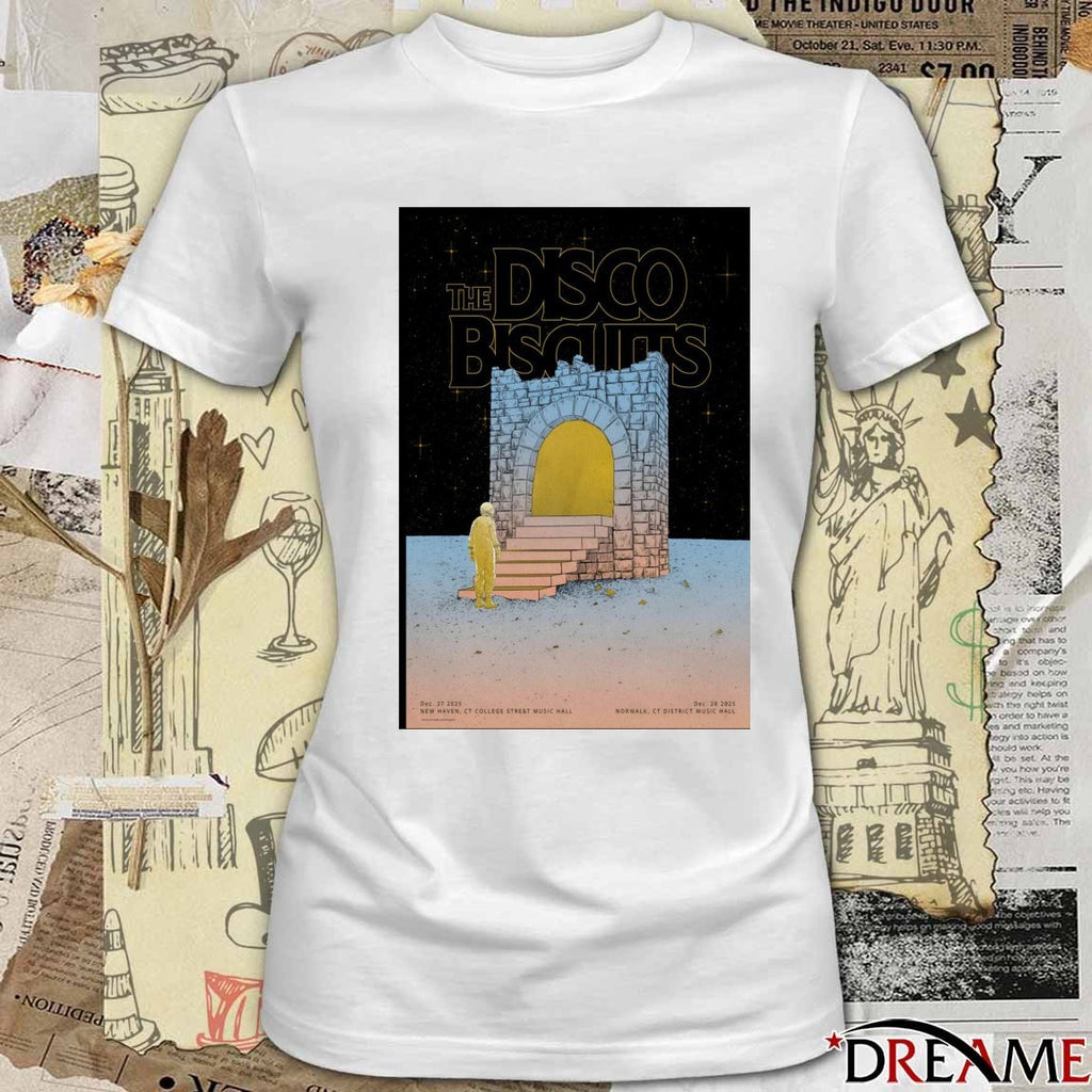 Poster The Disco Biscuits December 27 2025 College Street Music Hall in New Haven CT t-shirt