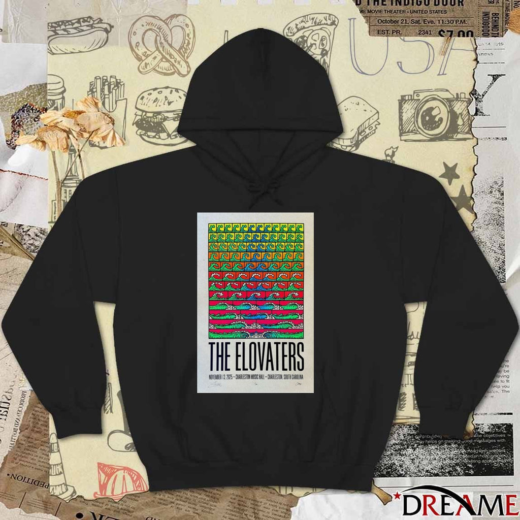 Poster The Elovaters Charleston Music Hall Charleston South Carolina November 13 2025 Signed t-shirt