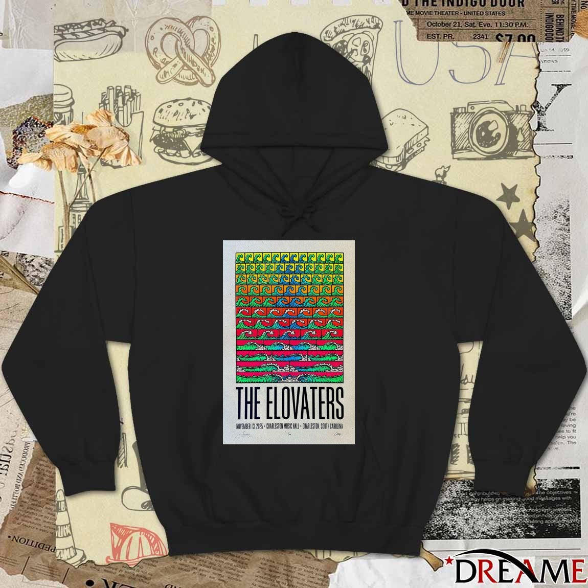 Poster The Elovaters Charleston Music Hall Charleston South Carolina November 13 2025 Signed t-shirt