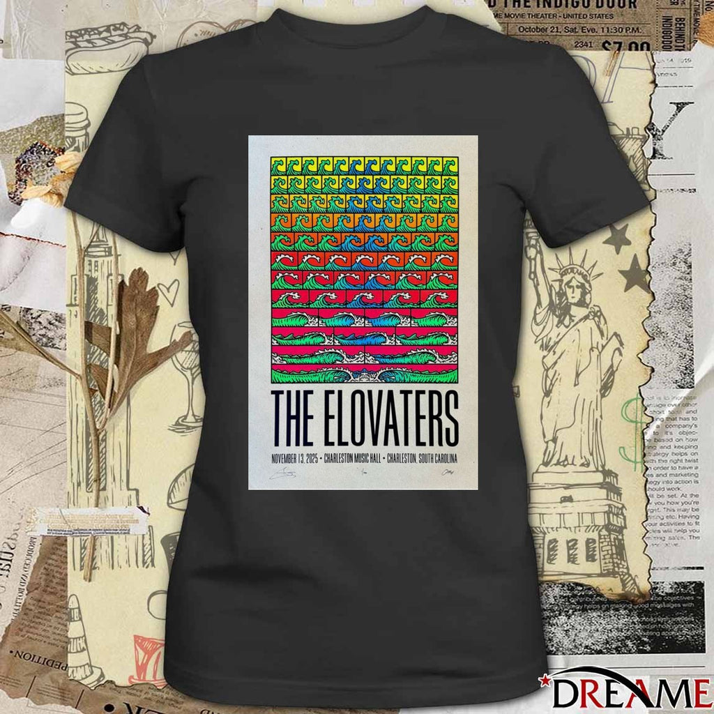 Poster The Elovaters Charleston Music Hall Charleston South Carolina November 13 2025 Signed t-shirt