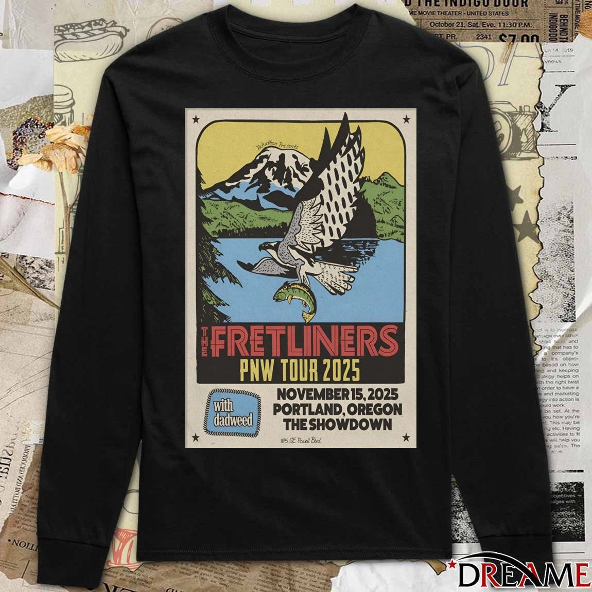 Poster The Fretliners At The Showdown Portland Oregon On November 15 2025 t-shirt