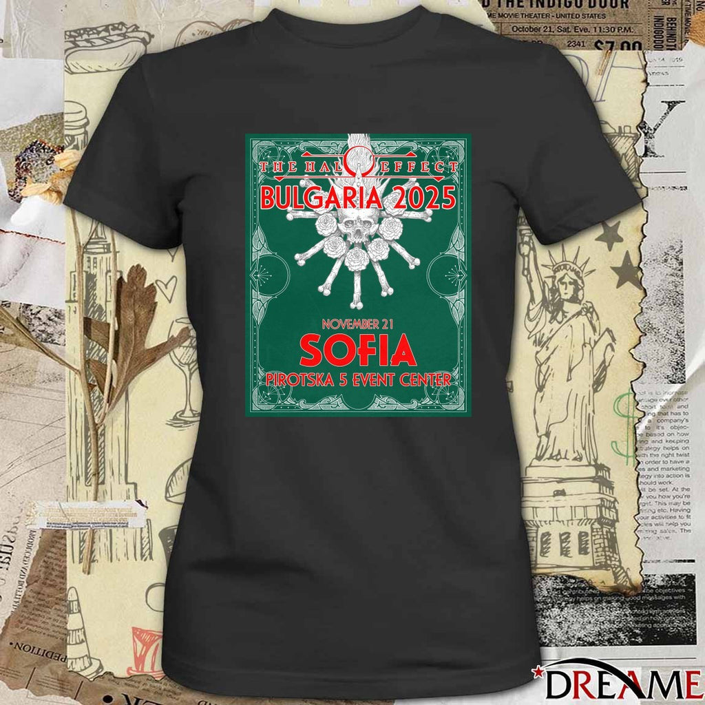 Poster The Halo Effect Sofia Bulgaria November 21 2025 Pirotska 5 Event Center t-shirt