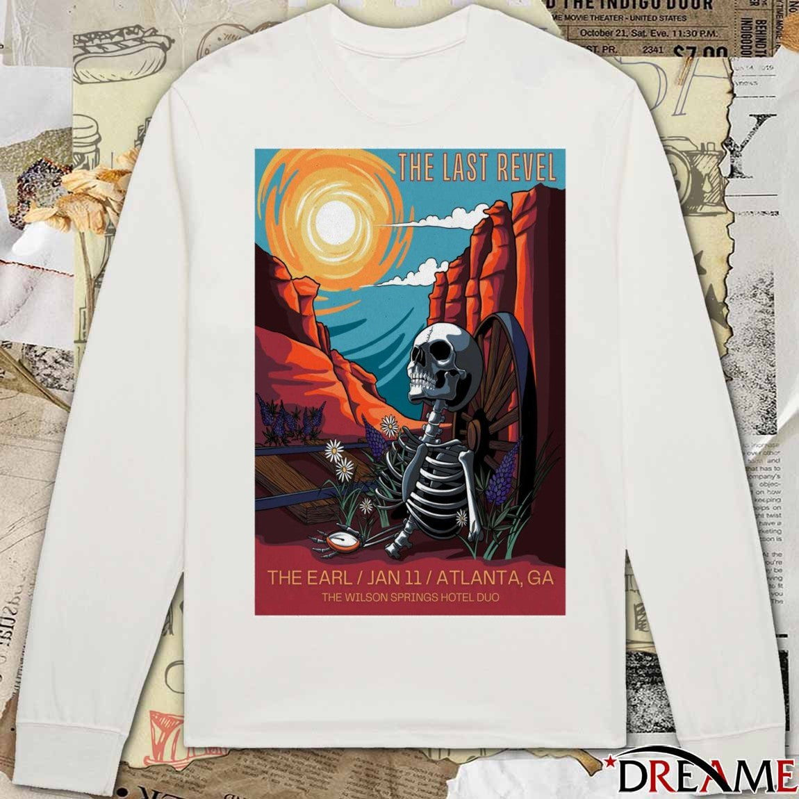 Poster The Last Revel January 11 2026 The Earl Atlanta, GA The Wilson Springs Hotel Duo t-shirt