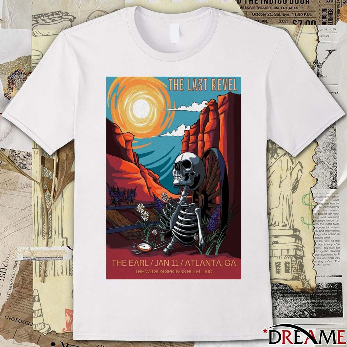 Poster The Last Revel January 11 2026 The Earl Atlanta, GA The Wilson Springs Hotel Duo t-shirt