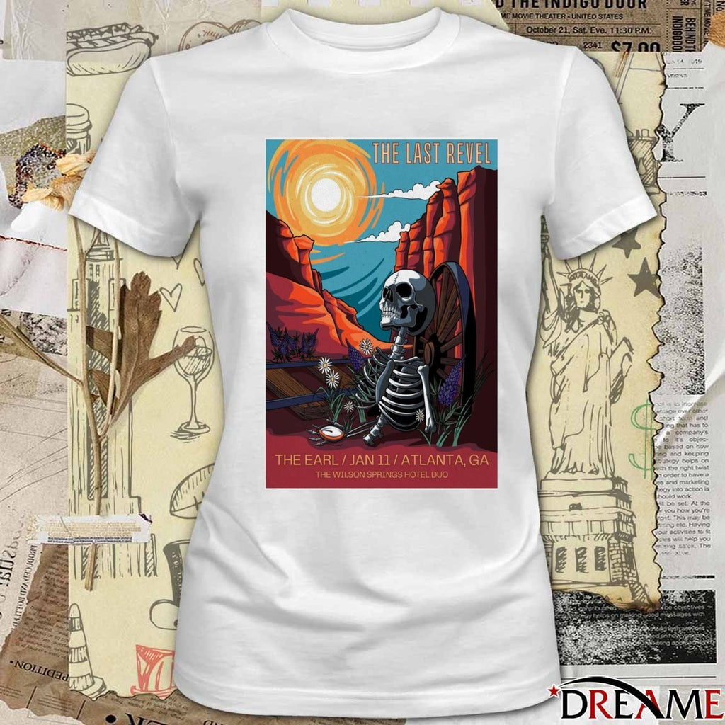 Poster The Last Revel January 11 2026 The Earl Atlanta, GA The Wilson Springs Hotel Duo t-shirt