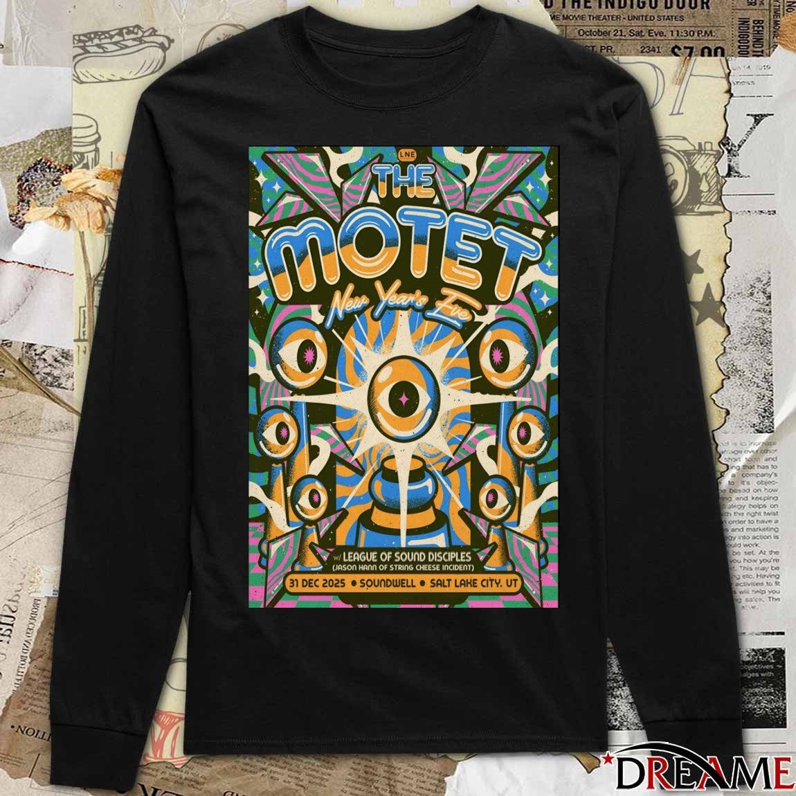 Poster The Motet December 31 2025 Soundwell In Salt Lake City UT t-shirt