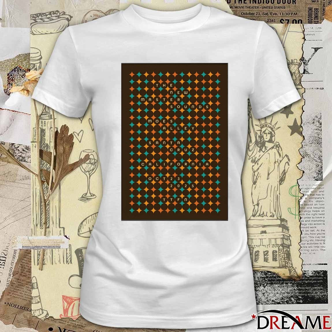 Poster The New Mastersounds October 23 2025 Santa Cruz CA Tour t-shirt