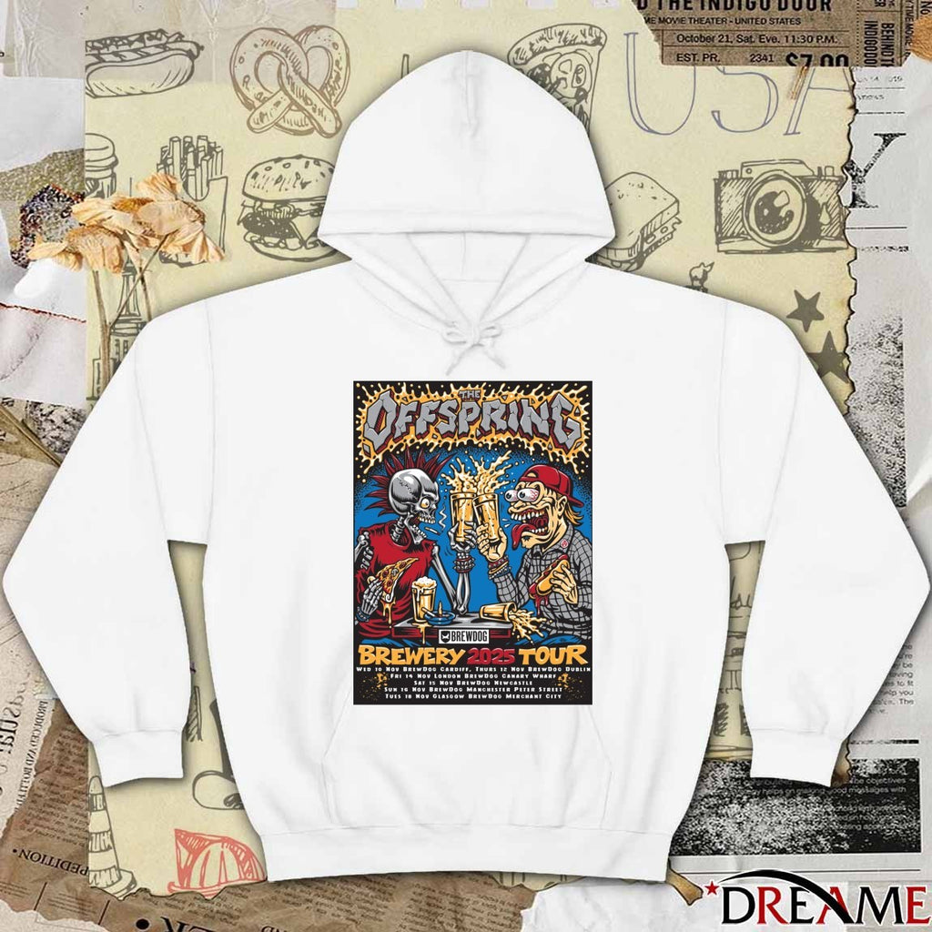 Poster The Offspring BrewDog Brewery November 10 – 18 2025 Tour t-shirt