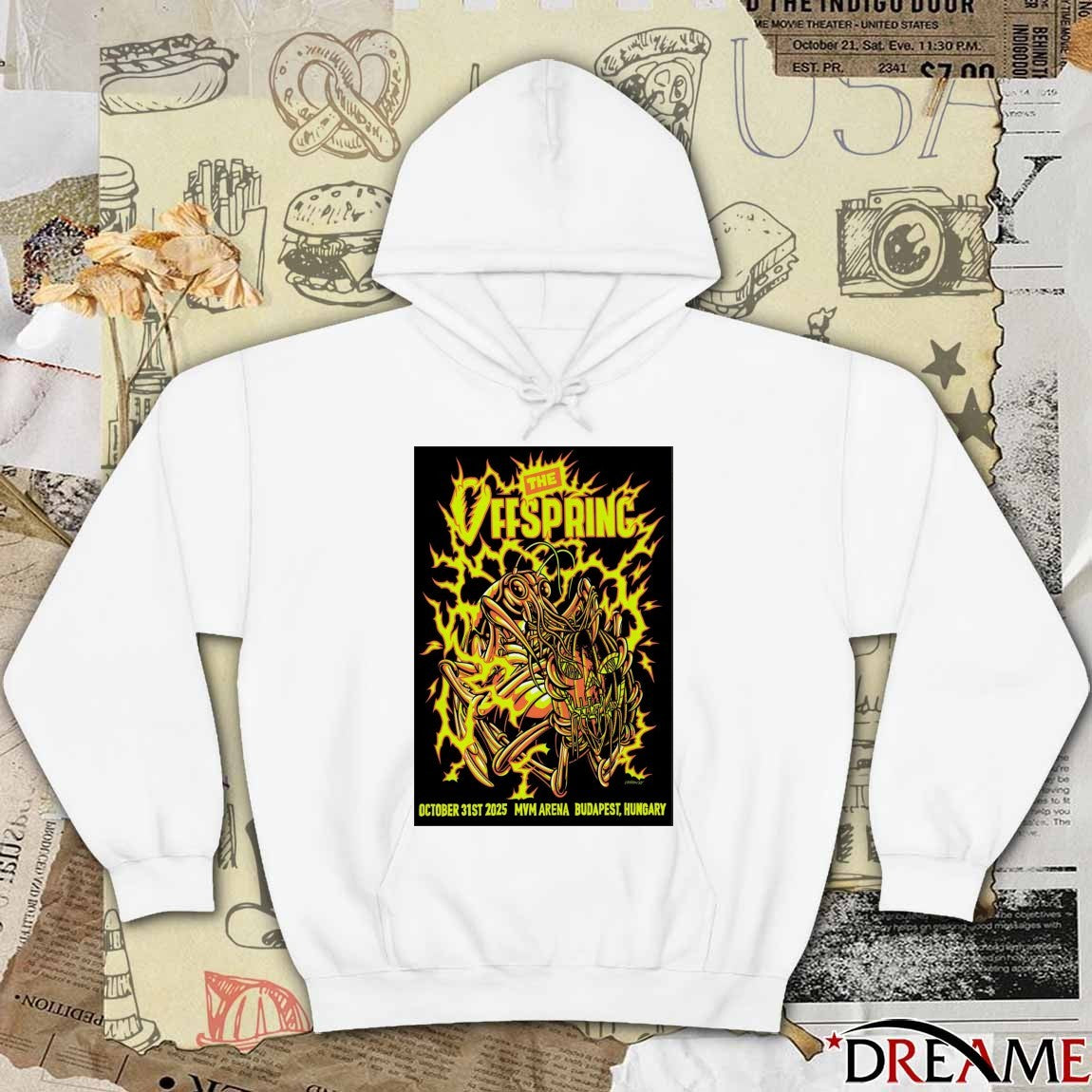 Poster The Offspring MVM Arena Budapest Hungary October 31 2025 t-shirt