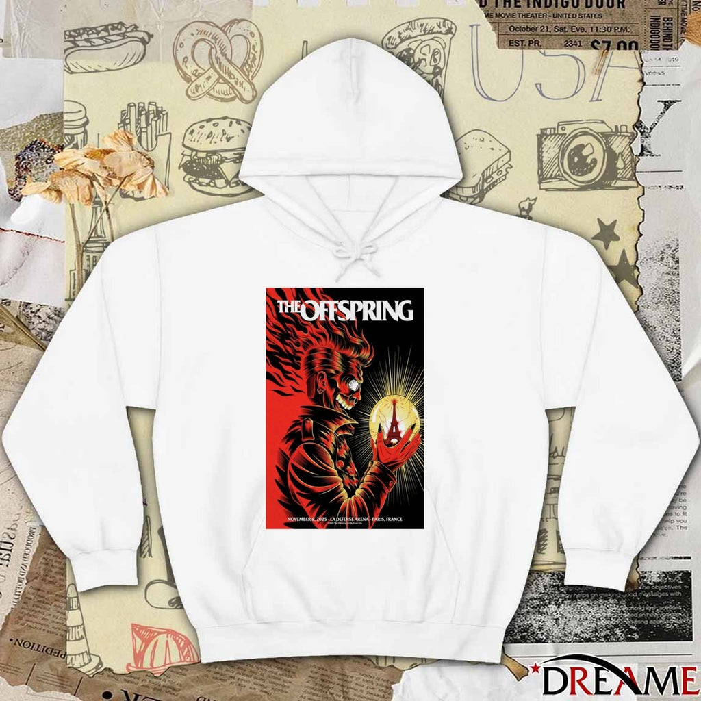 Poster The Offspring November 8 2025 Paris La Défense Arena Nanterre France t-shirt