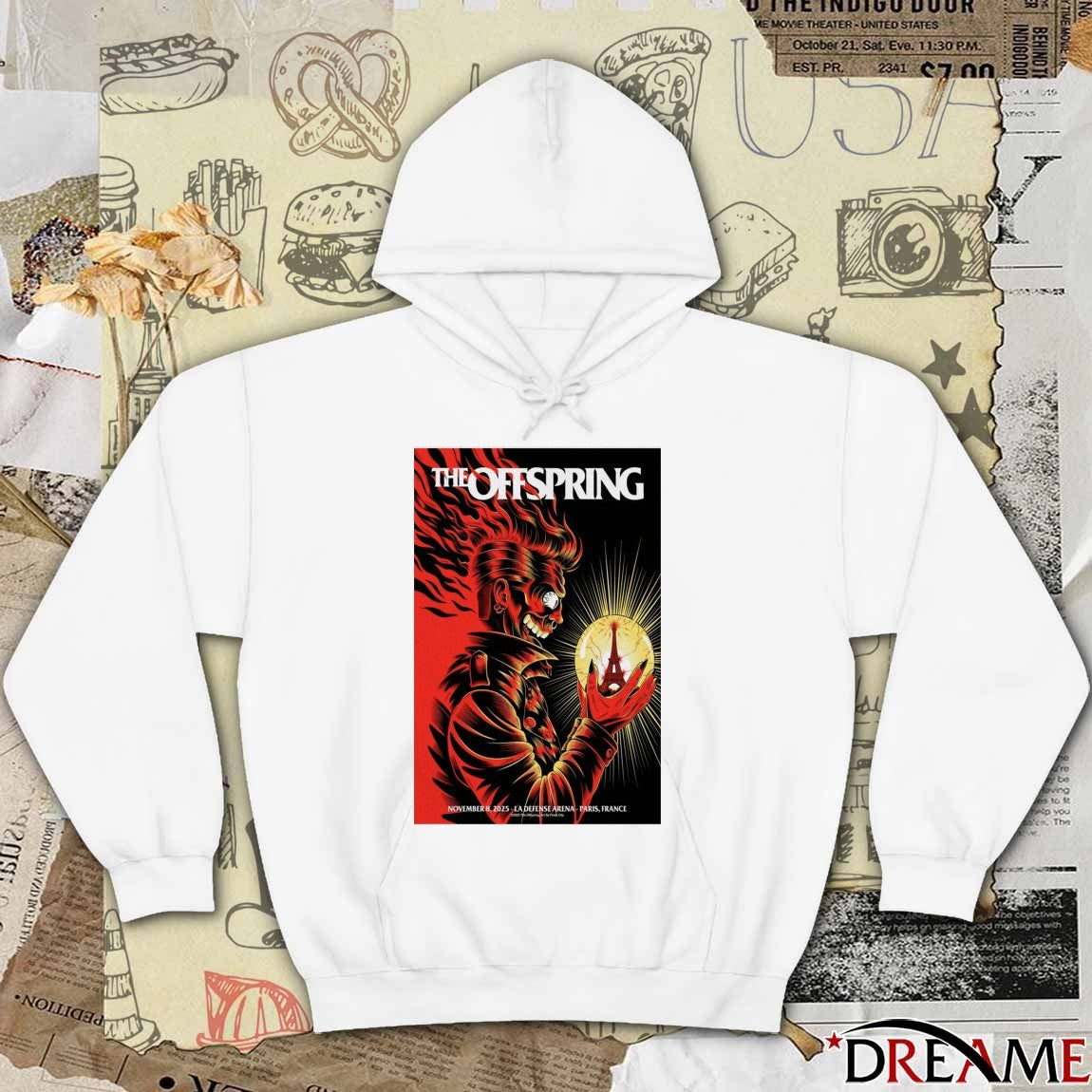Poster The Offspring November 8 2025 Paris La Défense Arena Nanterre France t-shirt