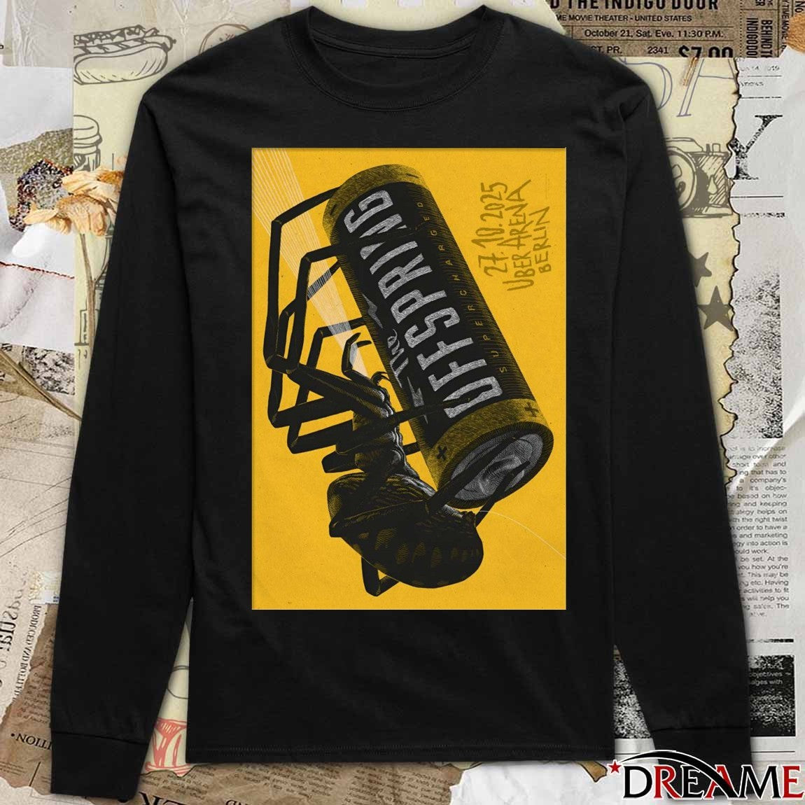 Poster The Offspring October 27 2025 Uber Arena Berlin Tour t-shirt